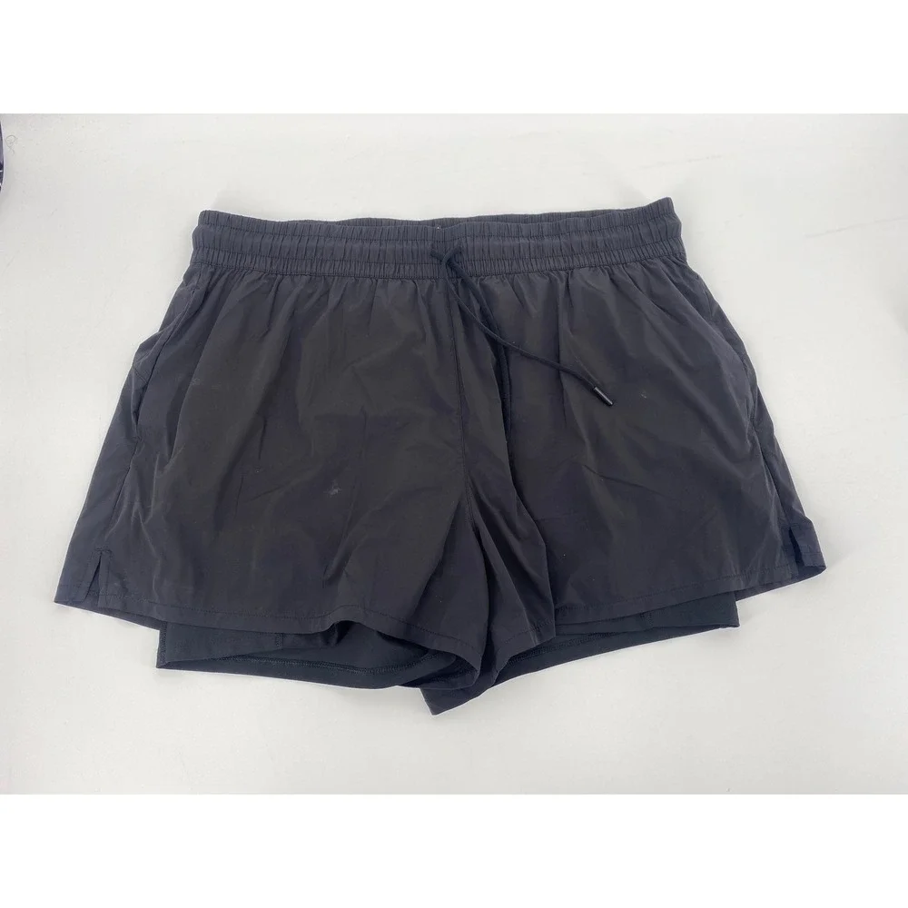 Spyder Active Shorts Mens XXL Black 2-in-1 Built-in Liner Athletic Running Gym